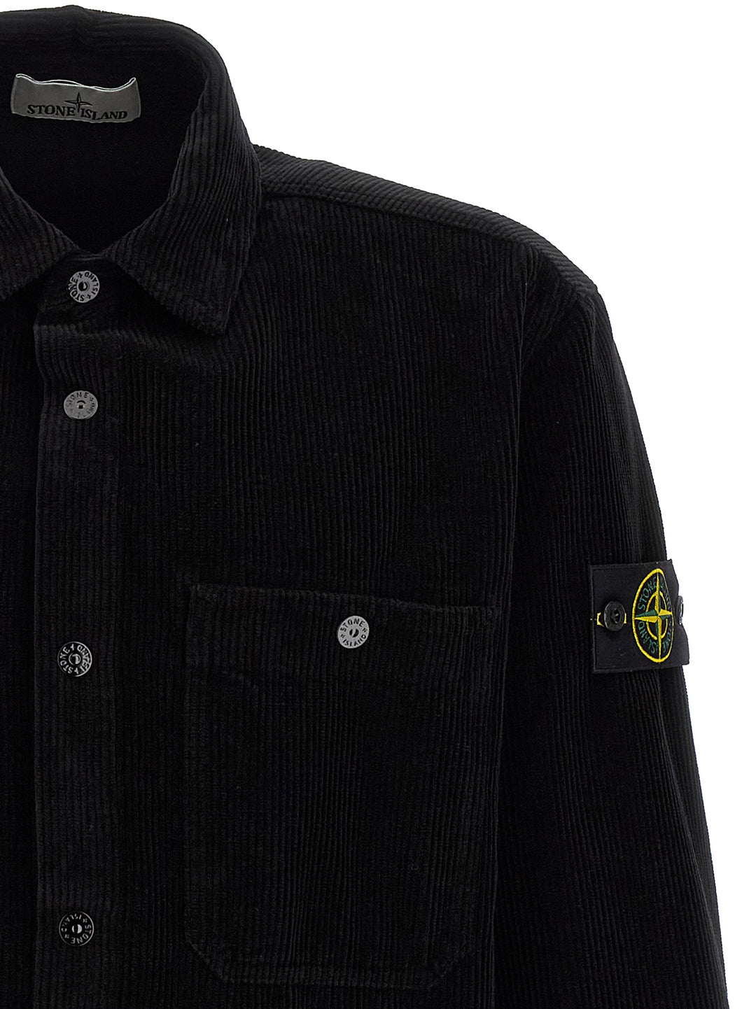 Stone Island Ribbed Velvet Overshirt Camicie - Nero | 97b5c7b6882c43861e10b20b5e72d1d993197b2d