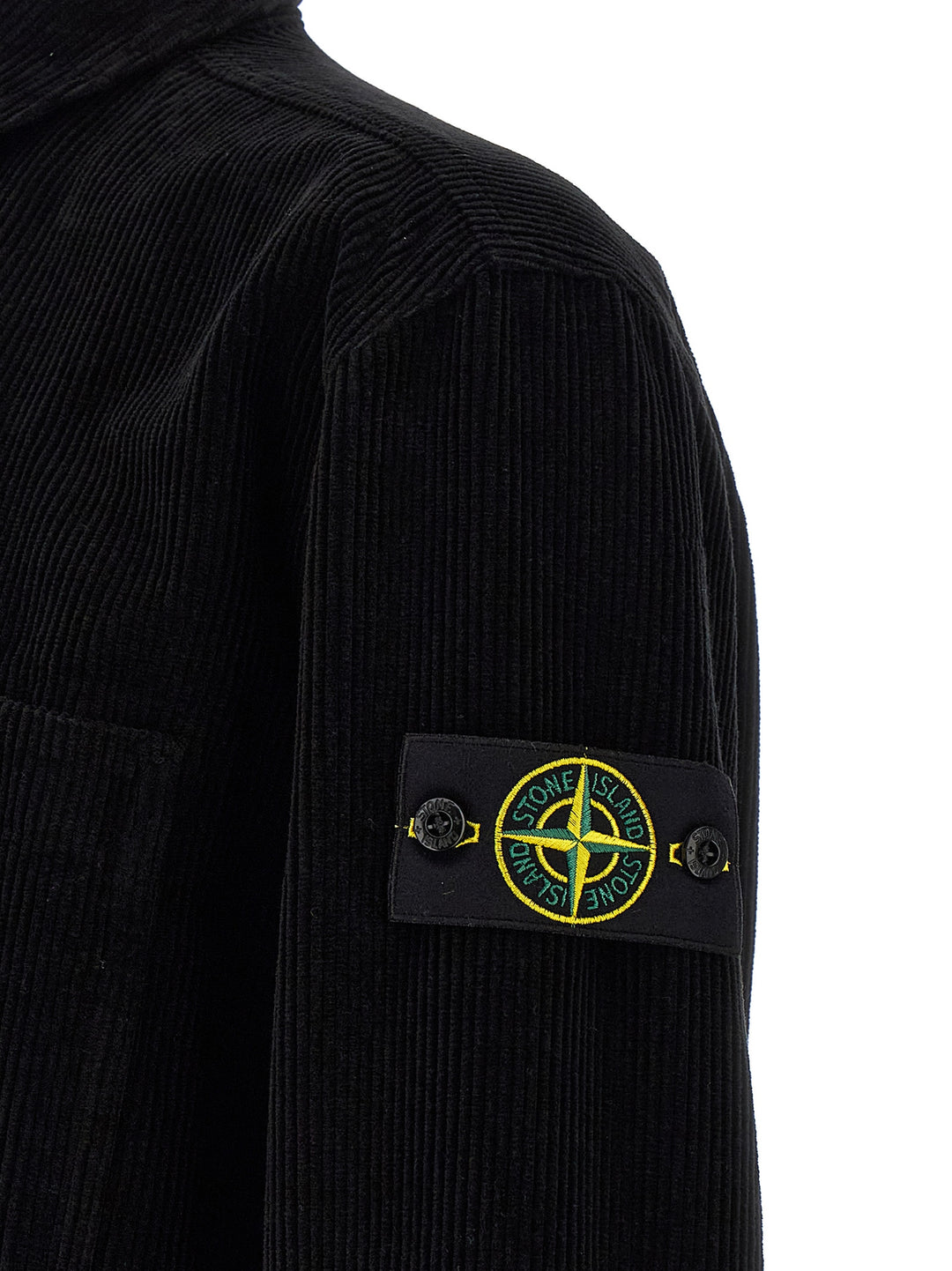 Stone Island Ribbed Velvet Overshirt Camicie - Nero | 394282736c7c402d12dbe590de66a0e3dc92799e