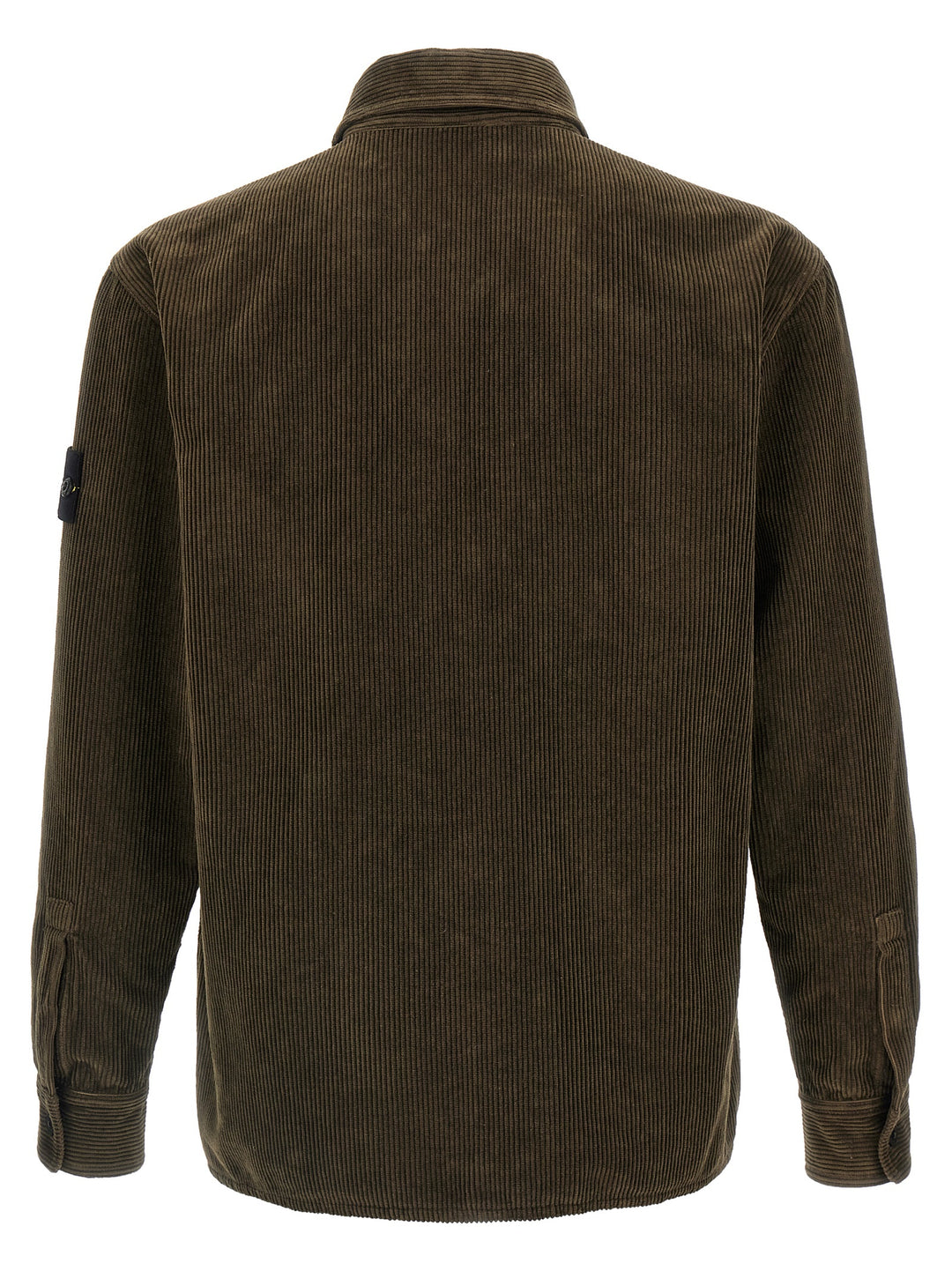 Stone Island Ribbed Velvet Overshirt Camicie - Verde | 916f87fa088f4dd6430002505046464316d9c6ca