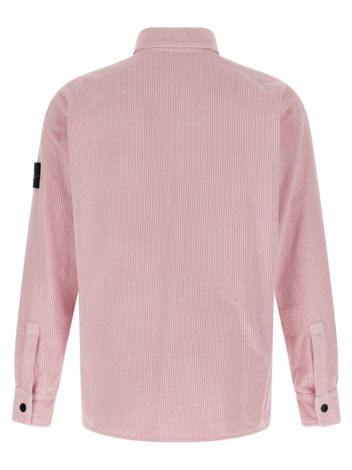 Stone Island Velvet Overshirt Camicie - Rosa | f7d256b854871fe456ab47aa55ce9dbda1fac19b