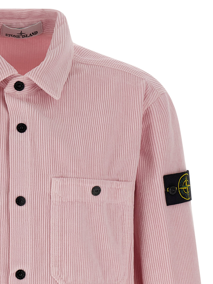 Stone Island Velvet Overshirt Camicie - Rosa | b82e239c1e5cecb8043449f1fcedd2ddc1e124ec