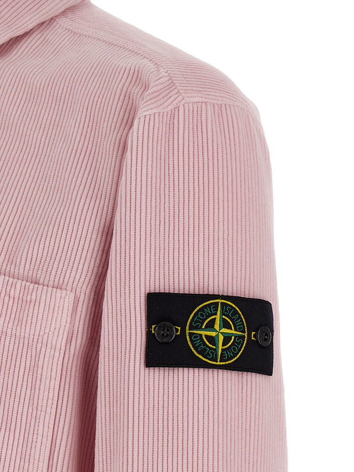 Stone Island Velvet Overshirt Camicie - Rosa | 28003c660632e2a6f83f4e68a9ecc7f4faf1dba9