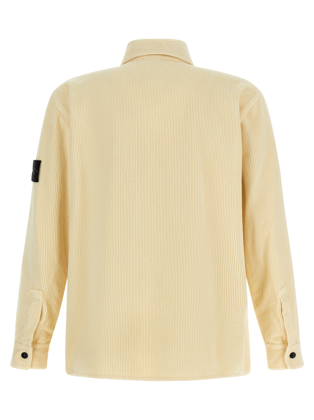 Stone Island Ribbed Velvet Overshirt Camicie - Beige | 4f788a14679cb73cf07789fdbebef46df60a75a1