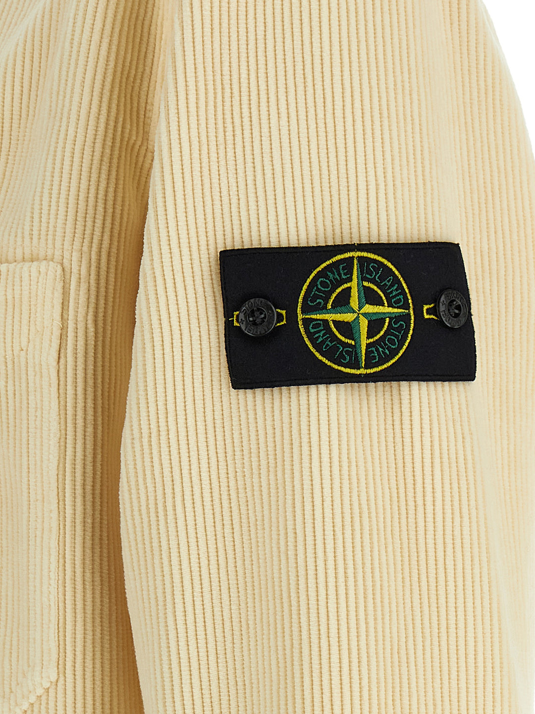 Stone Island Ribbed Velvet Overshirt Camicie - Beige | 109875da7797c11079b3e0924ff0c556b1debf42
