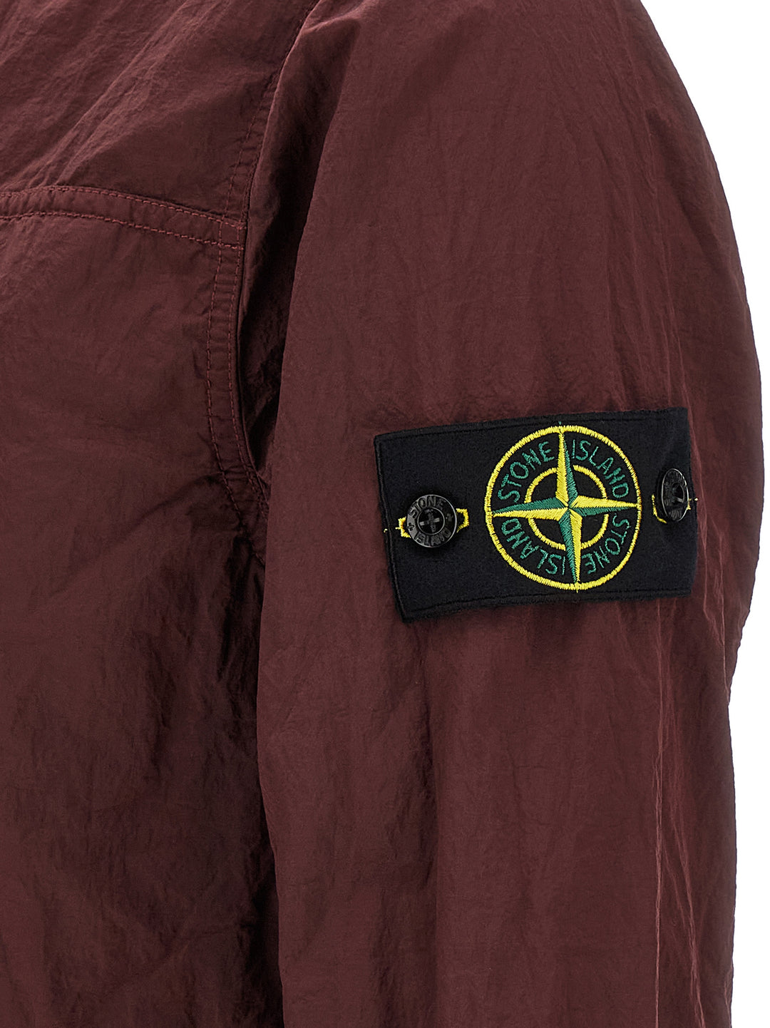 Stone Island Logo Badge Overshirt Camicie - Bordeaux | 9329f6ae9be85f4f60034cc9eb4d51f6ce0e9d89