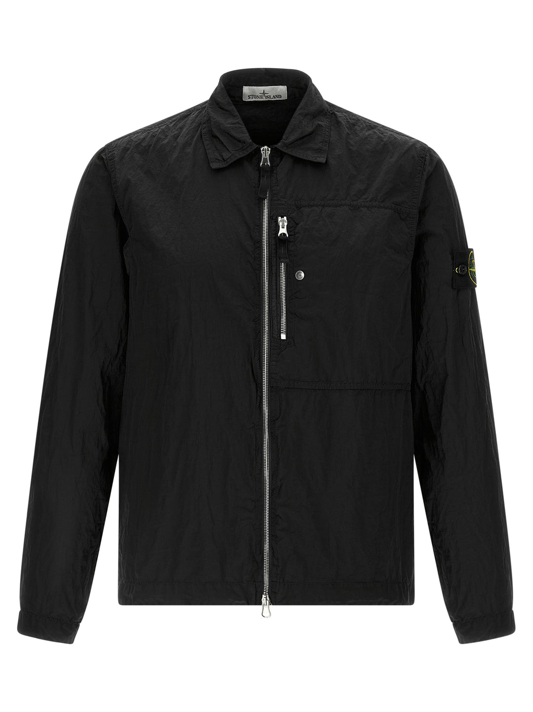 Stone Island Logo Badge Overshirt Camicie - Nero | 72dd1d00967b44b1b68daecf8d7e95d9c437fbd6