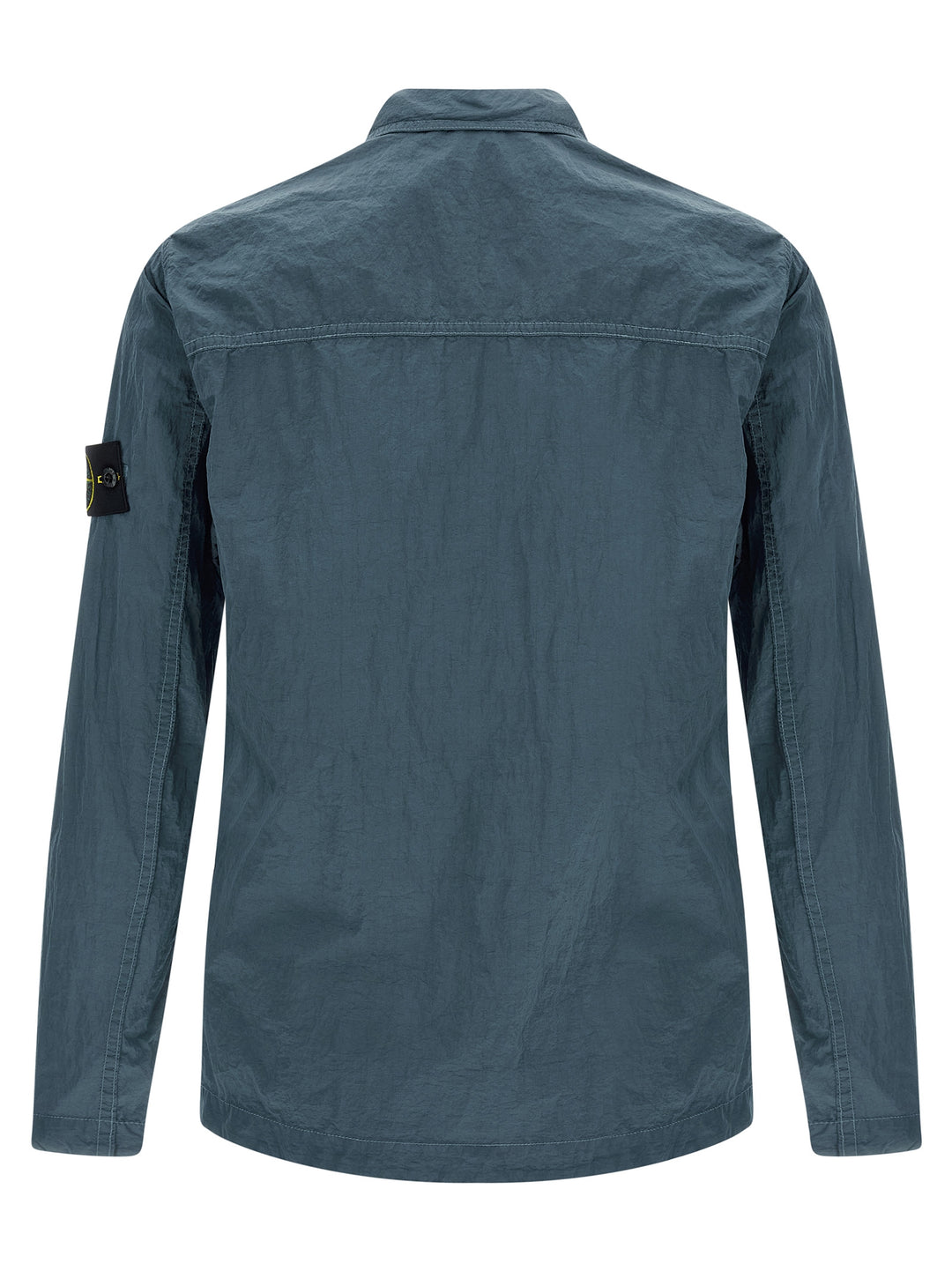Stone Island Logo Badge Overshirt Camicie - Blu | 098df364b4c96cb8bc1d9f5154638306c892e9a7