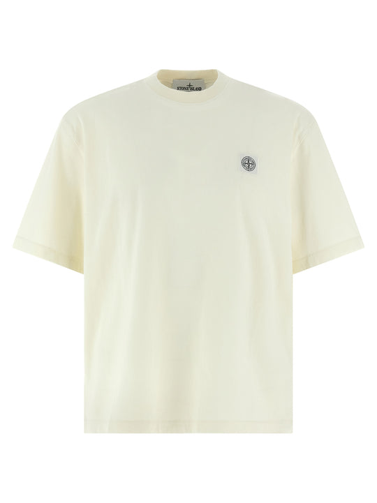 Logo Patch T Shirt Beige