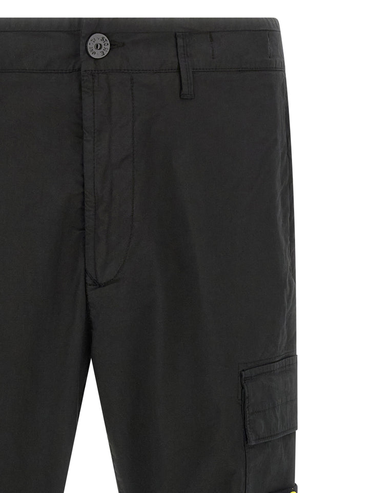 Stone Island Cargo  Logo Badge Pantaloni - Nero | 066955dadc3285b7bfd4f0158c8d855bc5a1dbee