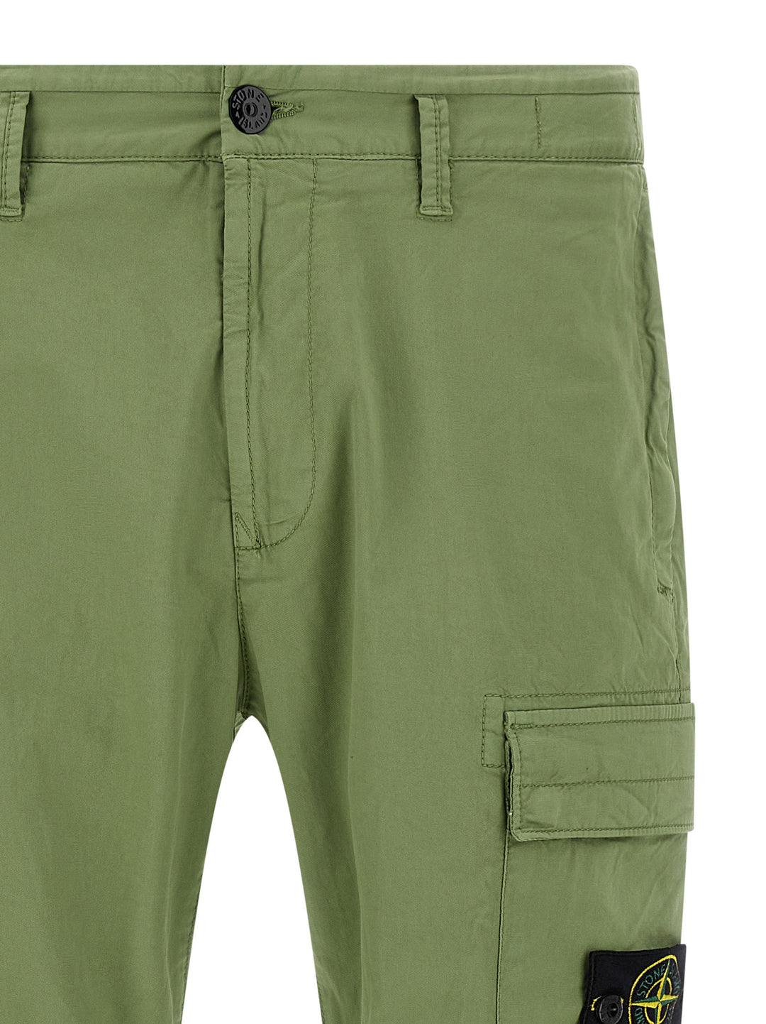 Stone Island Logo Badge Cargo Pantaloni - Verde | 4fc75d7c43f079ad0e7e9150478bf5a0c29ed7c3