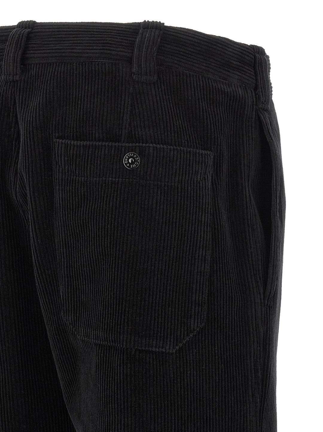 Stone Island Velvet Cargo Pantaloni - Nero | 4999cf7b7179db5c3e2c34306dbdedebb66f5373