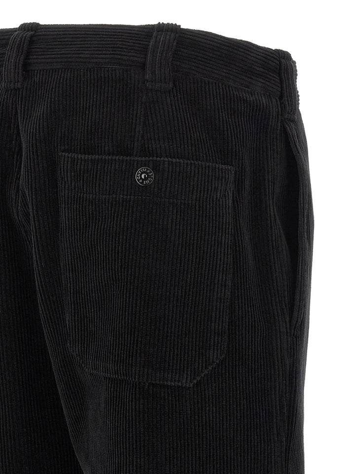 Stone Island Velvet Cargo Pantaloni - Nero | 4999cf7b7179db5c3e2c34306dbdedebb66f5373