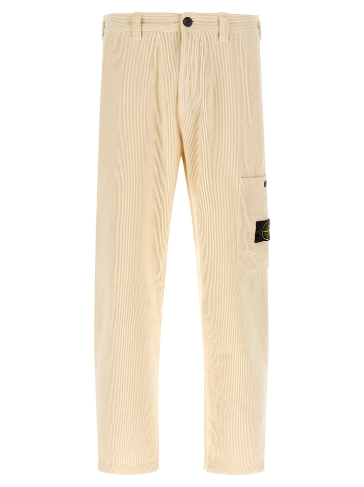 Stone Island Velvet Cargo Pantaloni - Beige | 3edbc9ad65e67c4445f2b3c9d1dd6ef6e933bf49