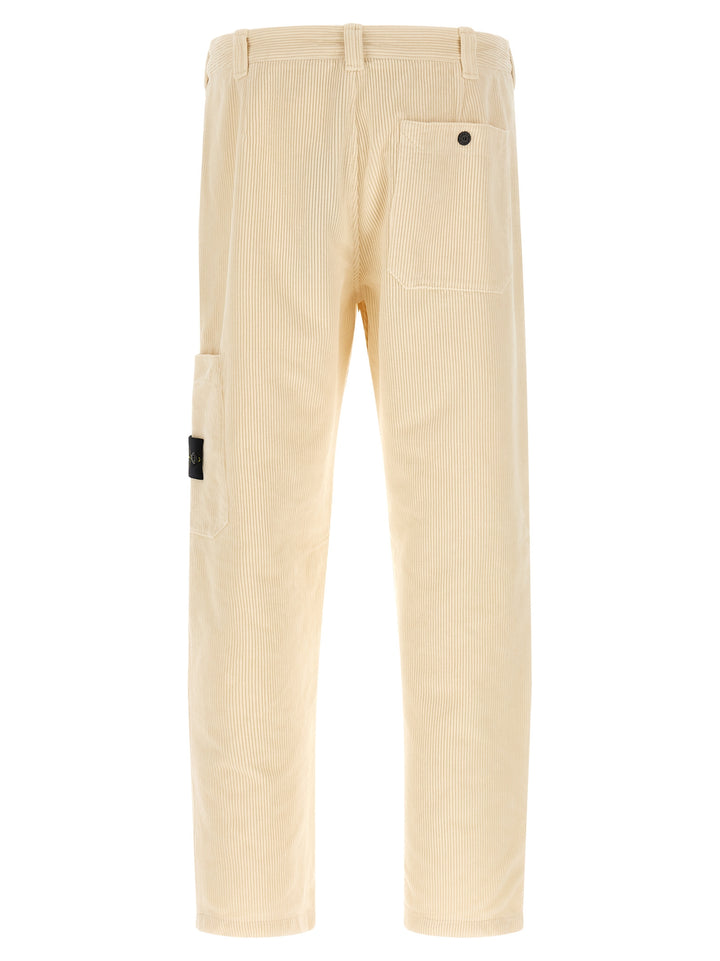 Stone Island Velvet Cargo Pantaloni - Beige | 401da59433155390f5f57bfbf3125236f4c58664