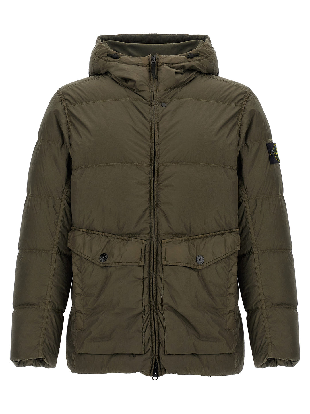 Stone Island Crinkle Reps Ny Puffer Jackets - Verde | f18bd8cdca12ebd82259f423aec248e5822dcf6f