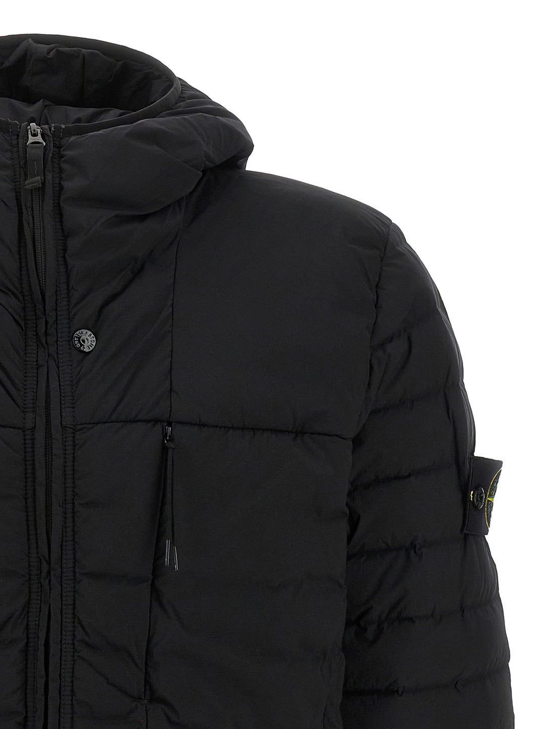 Stone Island Seamless Tunnel Nylon Down-Tc Puffer Jackets - Nero | 239ace70522029d95e86f8e5cf0dd9cd37557a57