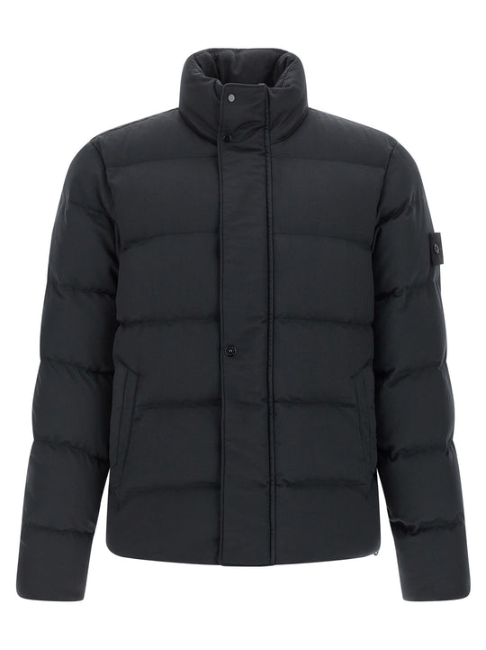 4100100 Twill Wool-Tc Ghost Piece Puffer Jackets Blu