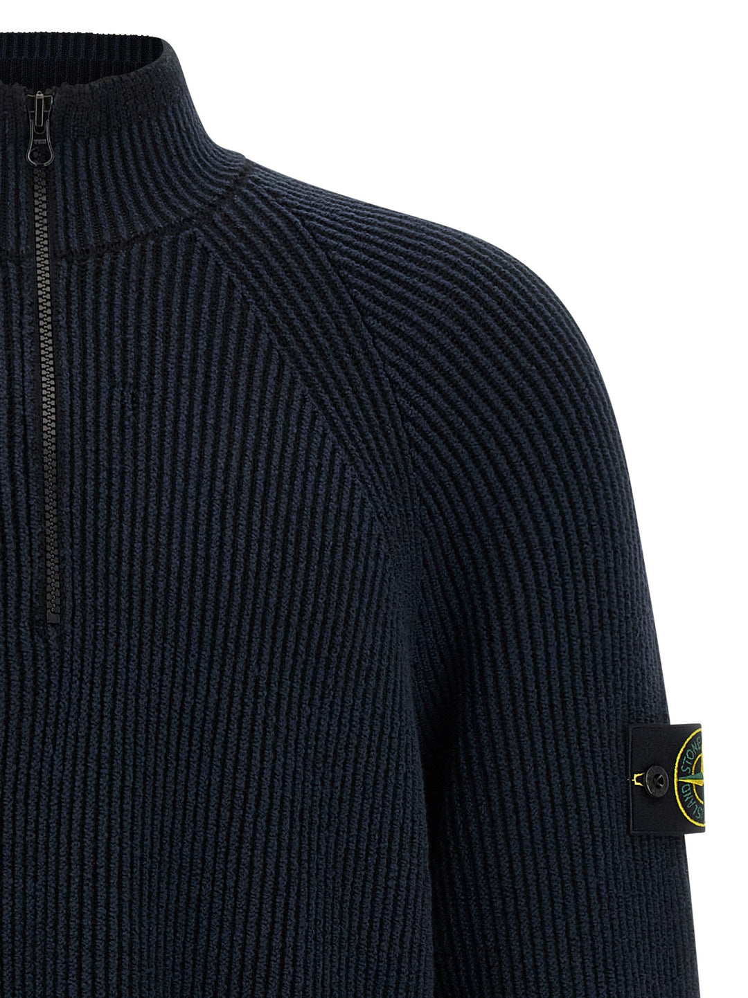 Stone Island Ribbed Cardigan Maglioni - Blu | a2d1d51c73c57e50368ceb13af647dc87a0dea2f
