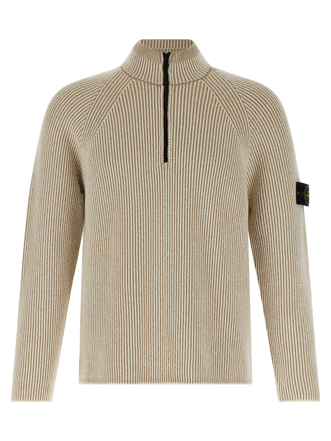 Stone Island Ribbed Cardigan Maglioni - Beige | 473743e9c92d252f31c620e07713dc3cca244a37