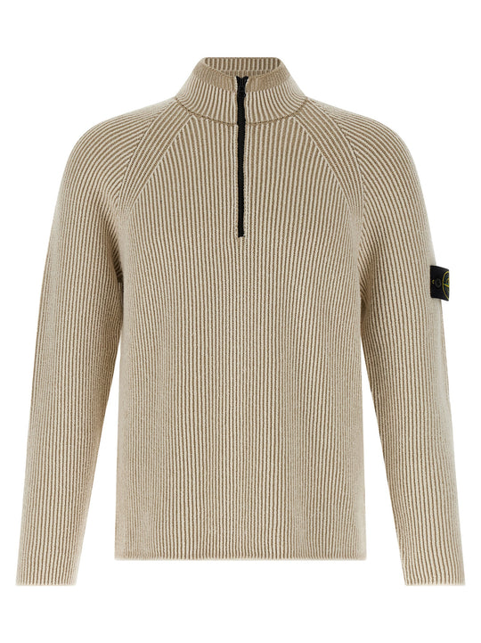 Ribbed Cardigan Maglioni Beige
