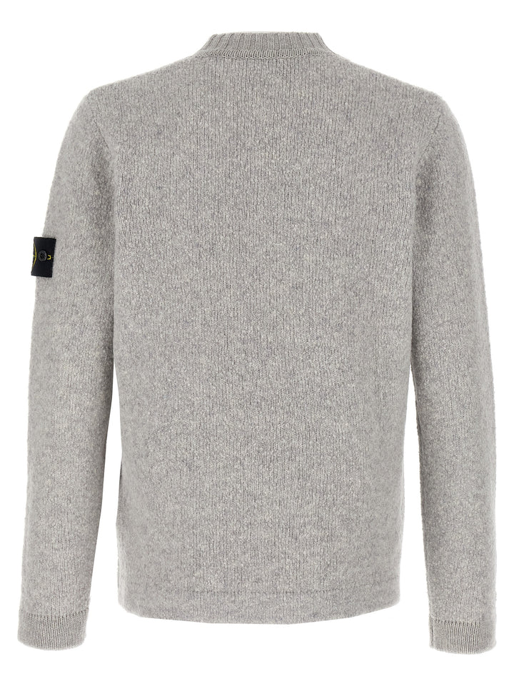Stone Island Bouclé Wool Sweater Maglioni - Grigio | cc756ba7cd48c7e9cadf8945fb507d0ec498492d