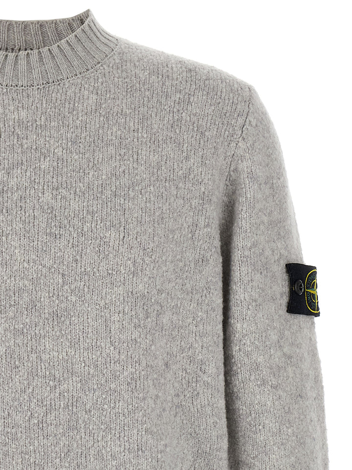 Stone Island Bouclé Wool Sweater Maglioni - Grigio | 5c2aa3b9f3cf34faa07d95b6c7bdacc266512dac