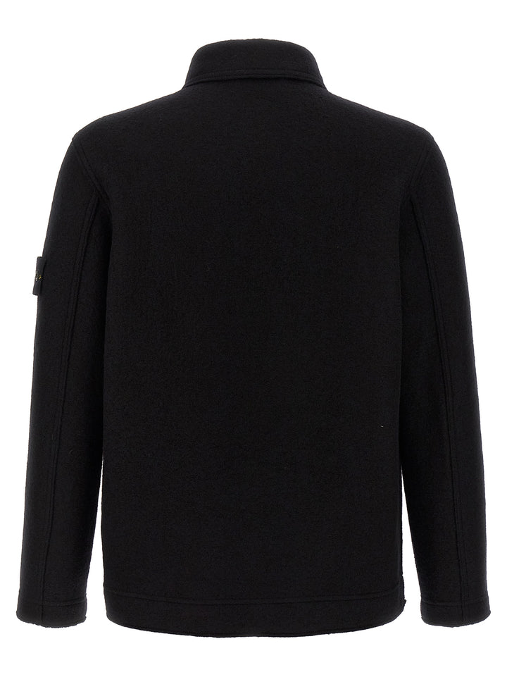 Stone Island Pannolenci Overshirt Camicie - Nero | 3a59ea110c767cecb17d166adf687ef2903df412