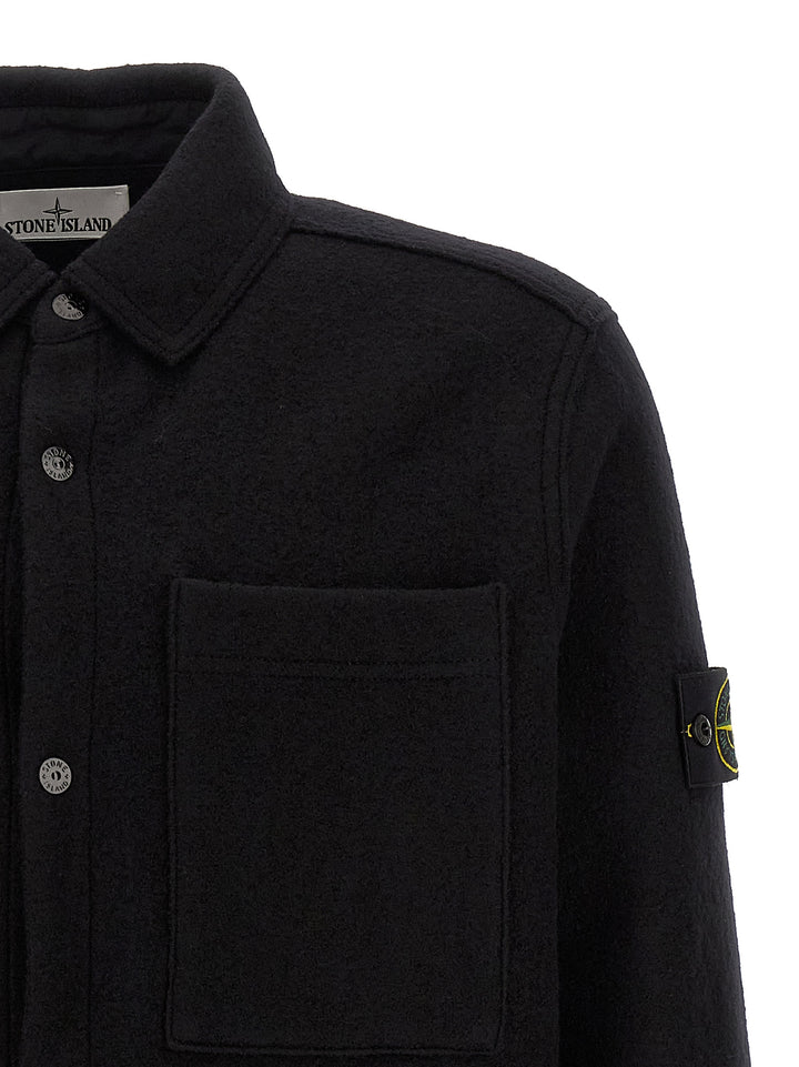 Stone Island Pannolenci Overshirt Camicie - Nero | bf8f47917923001b8943c28a5034032374ef5556