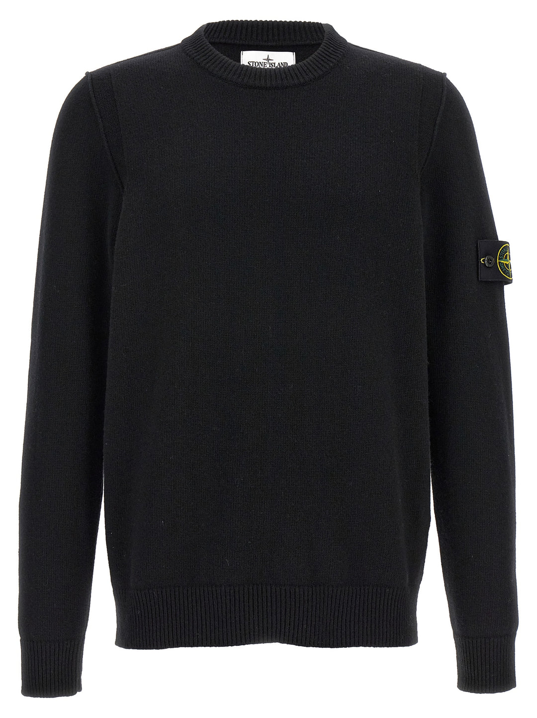 Stone Island Logo Badge Sweater Maglioni - Nero | 18b0ba6426e7ceb183cae9cbd41c31a202576182
