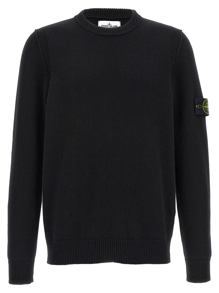 Stone Island Logo Badge Sweater Maglioni - Nero | 18b0ba6426e7ceb183cae9cbd41c31a202576182