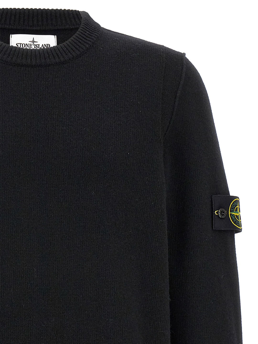 Stone Island Logo Badge Sweater Maglioni - Nero | f70e15ab80d13c6c9b4d79d635394f0a6c668937