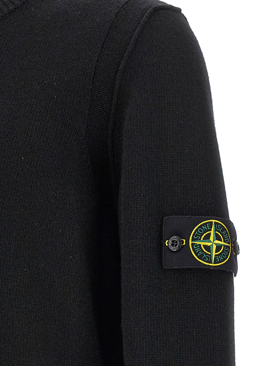 Stone Island Logo Badge Sweater Maglioni - Nero | e3ea9fa0ef01a64b981fd9d77ff3d2aedfb1d379