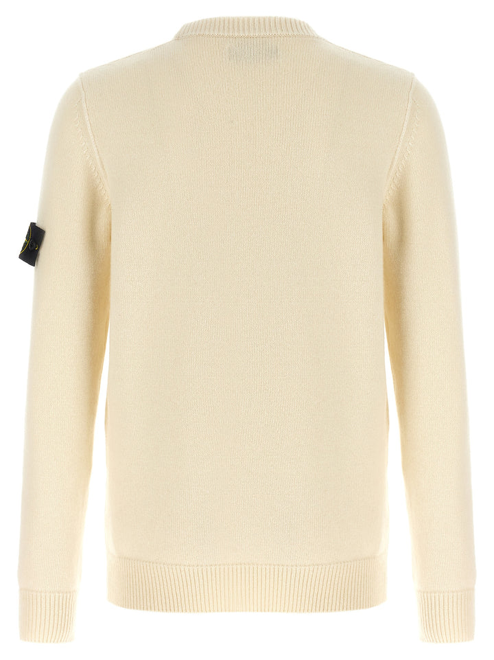 Stone Island Logo Badge Sweater Maglioni - Bianco | 215f74a215c22e3132bde1ab6ee0e95c34f957d0