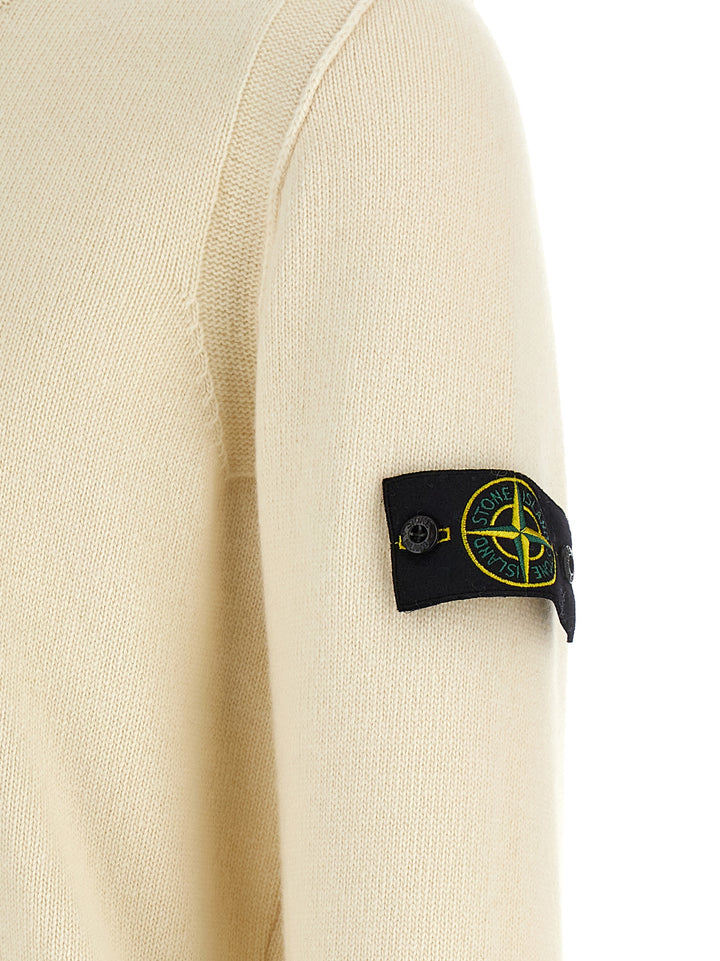 Stone Island Logo Badge Sweater Maglioni - Bianco | a87bc602f1a2b768bd539010217d9ccfce224557