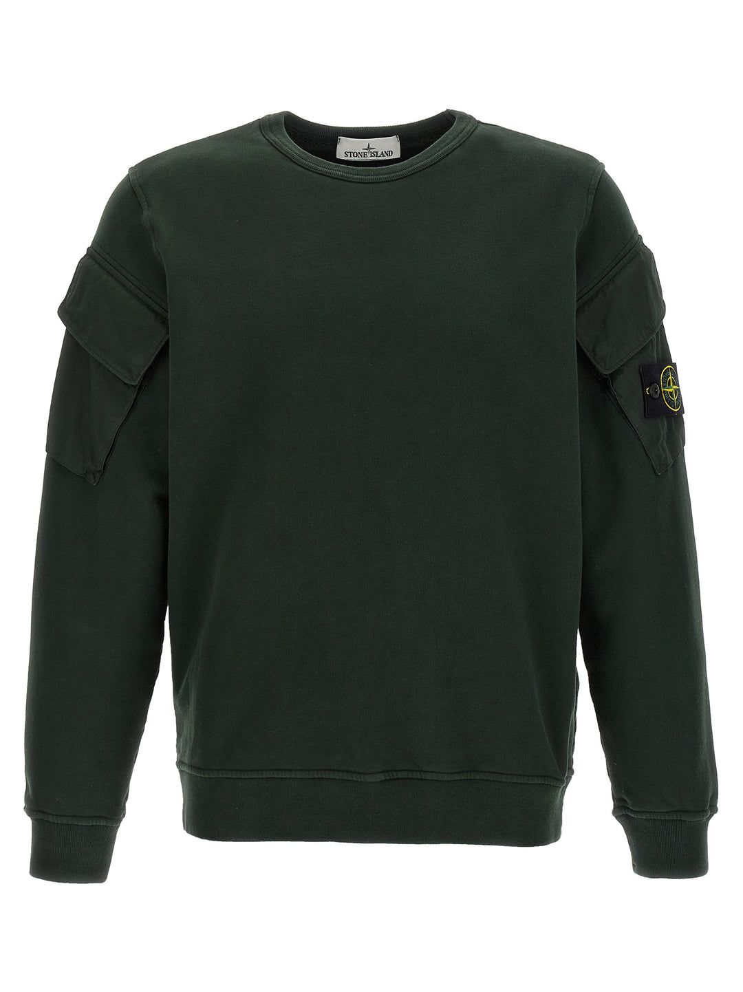 Stone Island Logo Badge Felpe - Verde | 7487997de619a7f3d854253b583bc14b2622e019