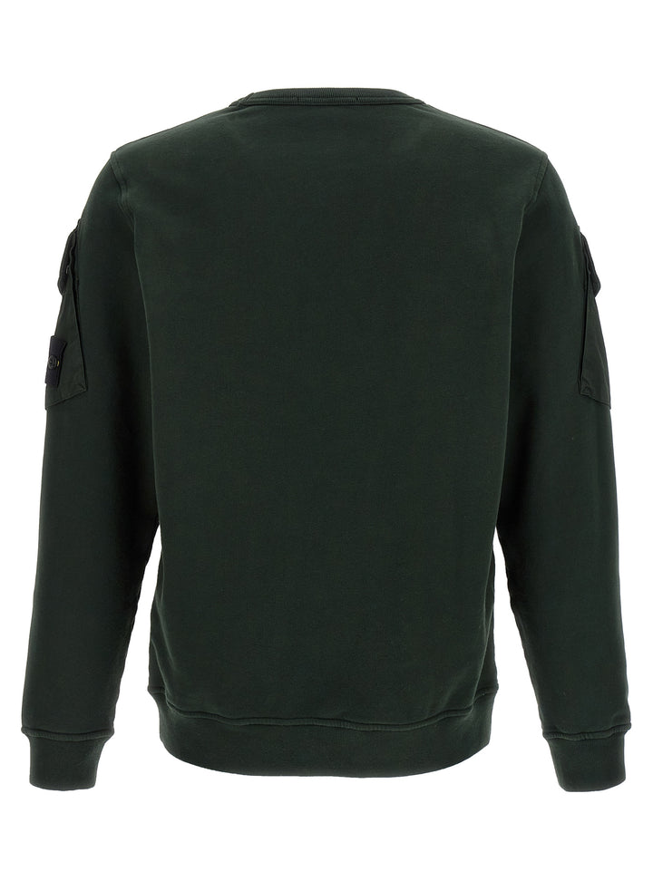 Stone Island Logo Badge Felpe - Verde | 28e0a4119947a62e31bf9124d9608f9a7282a2b3