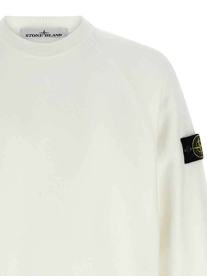 Stone Island Logo Badge Felpe - Bianco | 7de65147a12e7b63b6016e03a32212c6b79df2fe