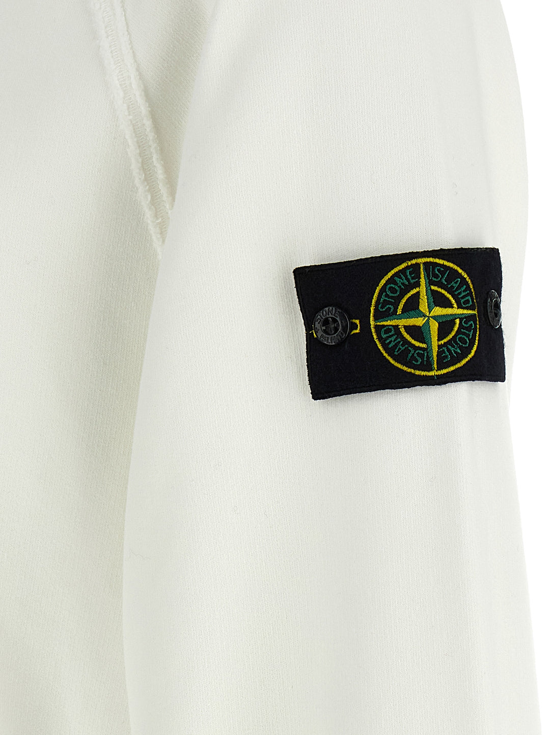 Stone Island Logo Badge Felpe - Bianco | 1607f3d9a4b13013e545f9b26e001fb827c2a013