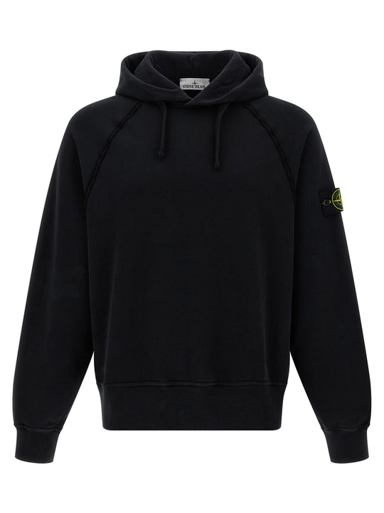 Logo Badge Hoodie Felpe Nero