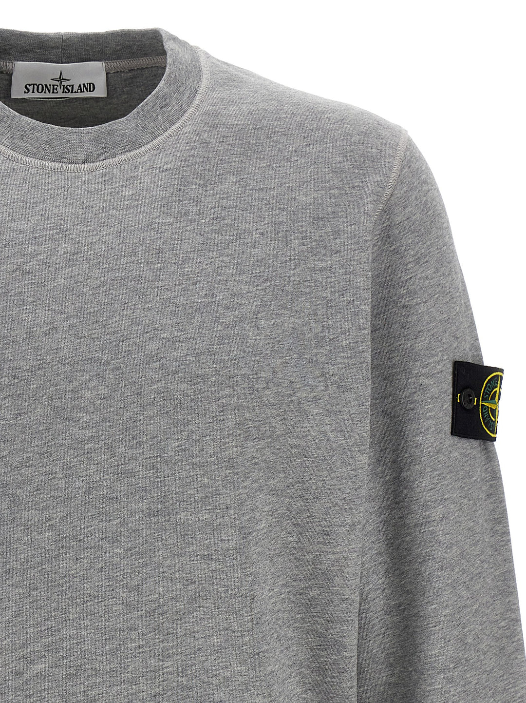 Stone Island Logo Badge Felpe - Grigio | 2567c391a8f3d5be33c04531901feea1f15c9835