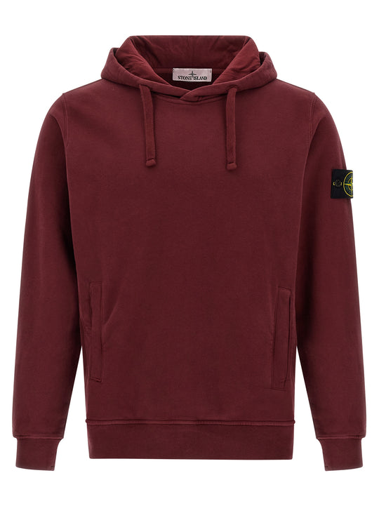 Logo Badge Hoodie Felpe Bordeaux