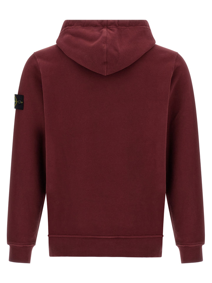 Stone Island Logo Badge Hoodie Felpe - Bordeaux | 75131bf217e36b2701495e8f737d7ed6c85a1aa1