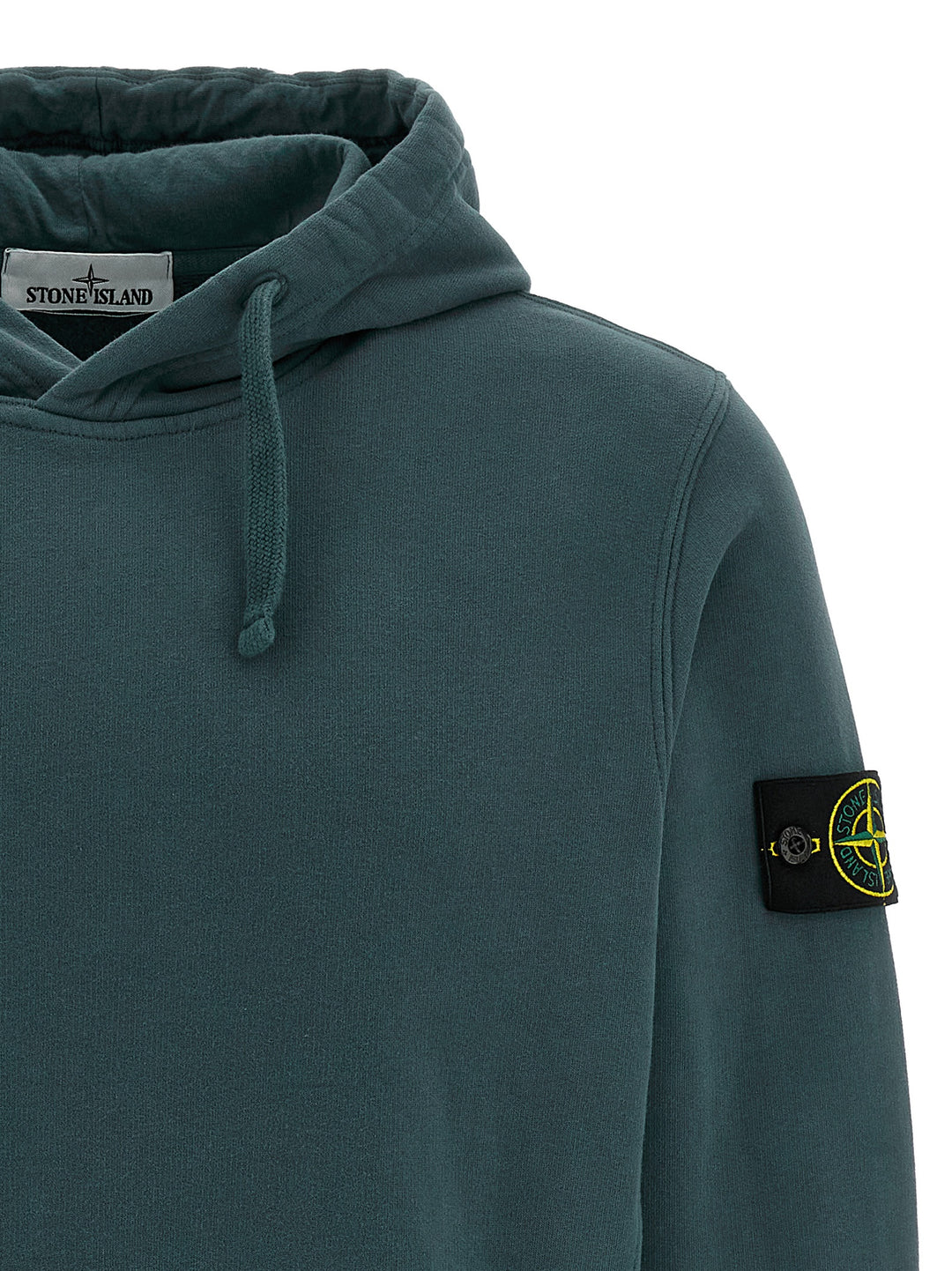 Stone Island Logo Badge Hoodie Felpe - Verde | 0a35832d89a5285557a309ae9970244bf4f76885