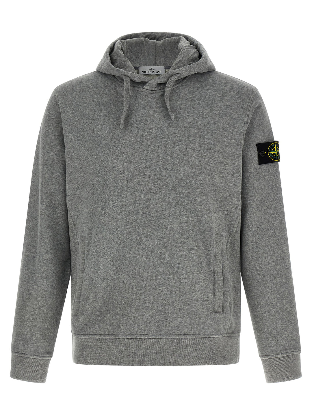 Stone Island Logo Badge Hoodie Felpe - Grigio | bb0a302ae9f5ed2546bdbeac650f42382b1238e0