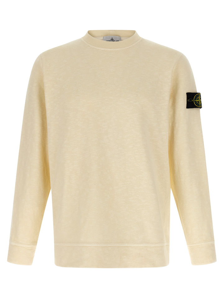 Stone Island Logo Badge Felpe - Beige | 1cf4c0d0db56a3f153d98661cd790b46366c838d
