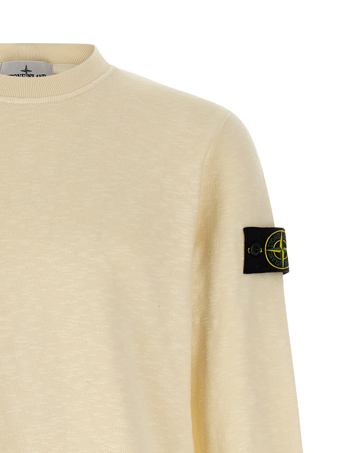 Stone Island Logo Badge Felpe - Beige | ce1cc221575fc8b967c01d5640adba4105813a11