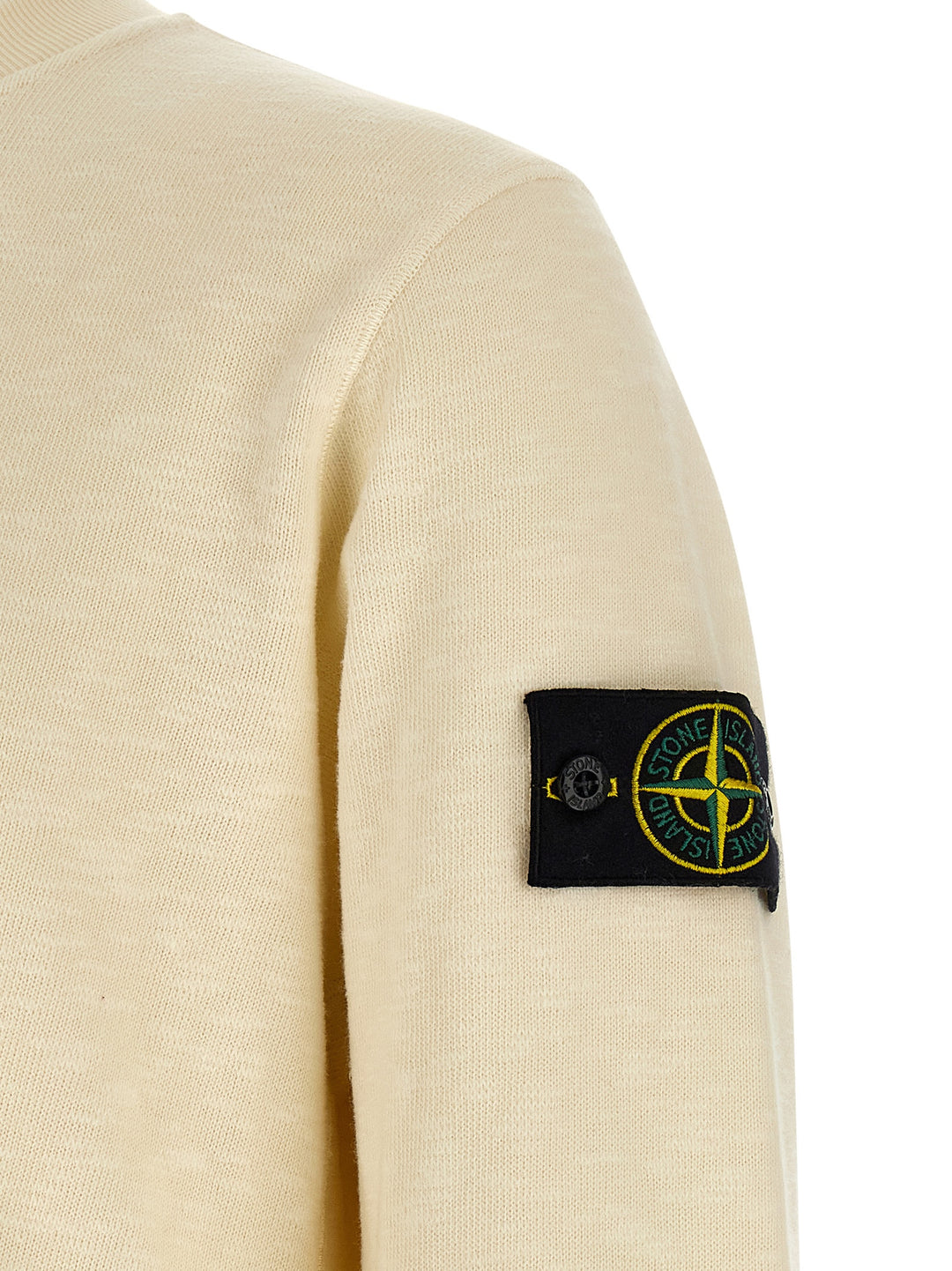 Stone Island Logo Badge Felpe - Beige | 1e9f2dce76244140fa80e6fda66fc87947f5d52e