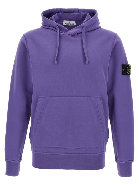 Logo Badge Hoodie Felpe Viola