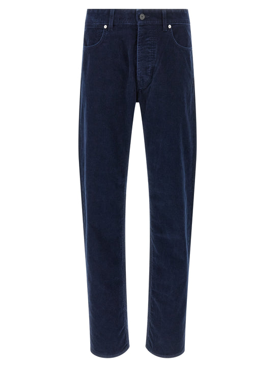 Corduroy Pantaloni Blu