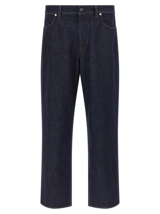 Indigo Denim-Rinsed Jeans Blu